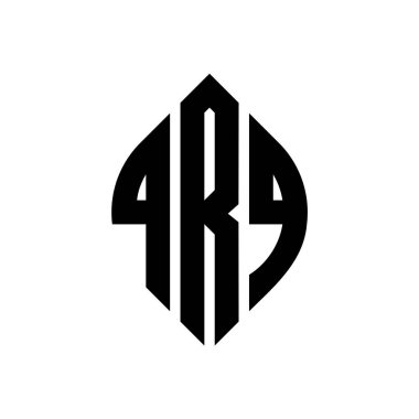 Çember ve elips şekilli QRQ daire harf logosu tasarımı. QRQ elips harfleri tipografik tarzda. Üç baş harf daire şeklinde bir logo oluşturuyor. QRQ Çember Amblemi Soyut Monogram Harf İşaretleyici Vektörü.