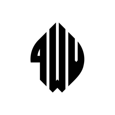Çember ve elips şekilli QWV daire harf logosu tasarımı. Tipografik tarzda QWV elips harfleri. Üç baş harf daire şeklinde bir logo oluşturuyor. QWV Çember Amblemi Soyut Monogram Harf İşaretleyici Vektörü.