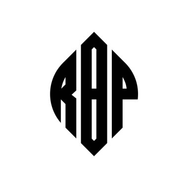 Çember ve elips şekilli RBP daire harf logosu tasarımı. Typographic tarzında RBP elips harfleri. Üç baş harf daire şeklinde bir logo oluşturuyor. RBP Çemberi Amblemi Soyut Monogram Harf İşaretleme Vektörü.