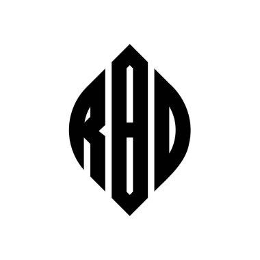Çember ve elips şekilli RBD daire harf logosu tasarımı. Typographic tarzında RBD elips harfleri. Üç baş harf daire şeklinde bir logo oluşturuyor. RBD Çember Amblemi Soyut Monogram Harf İşaretleyici Vektörü.