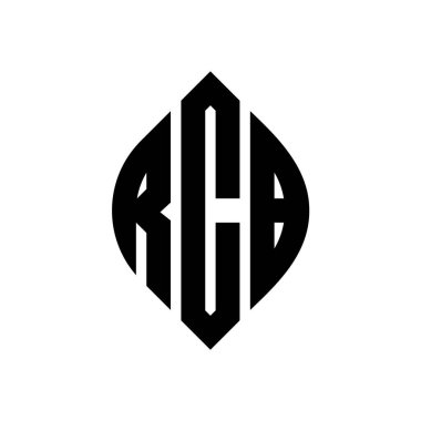 Çember ve elips şekilli RCB daire harf logosu tasarımı. Typographic tarzında RCB elips harfleri. Üç baş harf daire şeklinde bir logo oluşturuyor. RCB Çember Amblemi Soyut Monogram Harf İşaretleyici Vektörü.