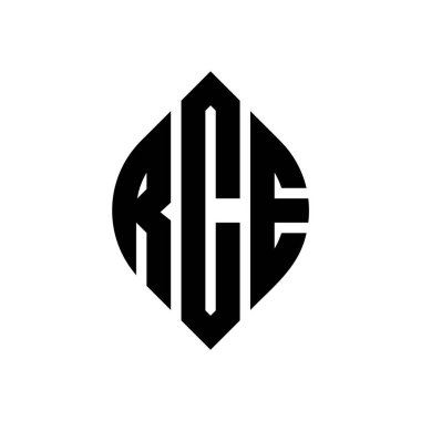 Çember ve elips şekilli RCE yuvarlak harf logosu tasarımı. Typographic tarzında RCE elips harfleri. Üç baş harf daire şeklinde bir logo oluşturuyor. RCE Çember Amblemi Soyut Monogram Harf İşaretleyici Vektörü.