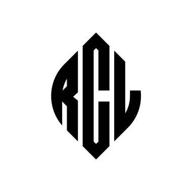 Çember ve elips şekilli RCL daire harf logosu tasarımı. Typographic tarzında RCL elips harfleri. Üç baş harf daire şeklinde bir logo oluşturuyor. RCL Çember Amblemi Soyut Monogram Harf İşaretleyici Vektörü.