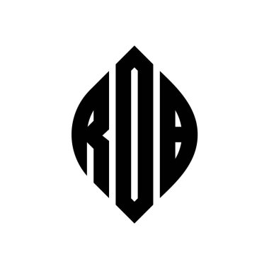 Çember ve elips şekilli RDB daire harf logosu tasarımı. Typographic tarzında RDB elips harfleri. Üç baş harf daire şeklinde bir logo oluşturuyor. RDB Çember Amblemi Soyut Monogram Harf İşaretleyici Vektörü.