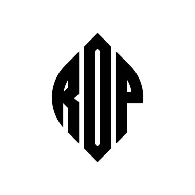Dairesel ve elips şekilli RDP daire harf logosu tasarımı. Typographic tarzında RDP elips harfleri. Üç baş harf daire şeklinde bir logo oluşturuyor. RDP Çember Amblemi Soyut Monogram Harf İşaretleme Vektörü.