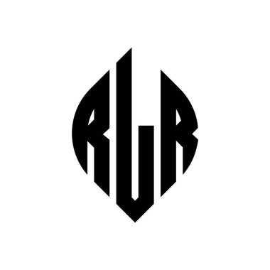 Çember ve elips şekilli RLR daire harf logosu tasarımı. Typographic tarzında RLR elips harfleri. Üç baş harf daire şeklinde bir logo oluşturuyor. RLR Çember Amblemi Soyut Monogram Harf İşaretleyici Vektörü.