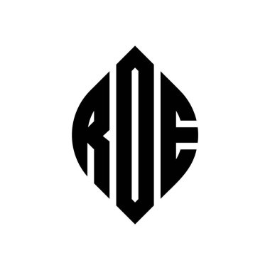 Çember ve elips şekilli ROE daire harf logosu tasarımı. Typographic tarzında elips harfler. Üç baş harf daire şeklinde bir logo oluşturuyor. ROE Çember Amblemi Soyut Monogram Harf İşaretleme Vektörü.