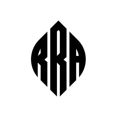 Çember ve elips şekilli RRA daire harf logosu tasarımı. Typographic tarzında RRA elips harfleri. Üç baş harf daire şeklinde bir logo oluşturuyor. RRA Çemberi Amblemi Soyut Monogram Harf İşaretleme Vektörü.