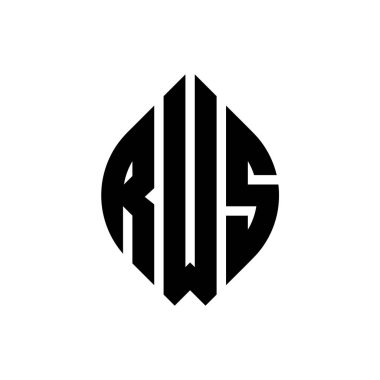 Çember ve elips şekilli RWS yuvarlak harf logosu tasarımı. Typographic tarzında RWS elips harfleri. Üç baş harf daire şeklinde bir logo oluşturuyor. RWS Çember Amblemi Soyut Monogram Harf İşaretleyici Vektörü.