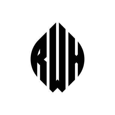 Çember ve elips şekilli RWX daire harf logosu tasarımı. Typographic tarzında RWX elips harfleri. Üç baş harf daire şeklinde bir logo oluşturuyor. RWX Çember Amblemi Soyut Monogram Harf İşaretleyici Vektörü.