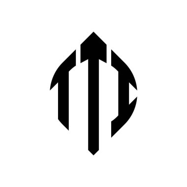 Çember ve elips şekilli TTI daire harf logosu tasarımı. Tipografik tarzda TTI elips harfleri. Üç baş harf daire şeklinde bir logo oluşturuyor. TTI Çember Amblemi Soyut Monogram Harf İşaretleme Vektörü.