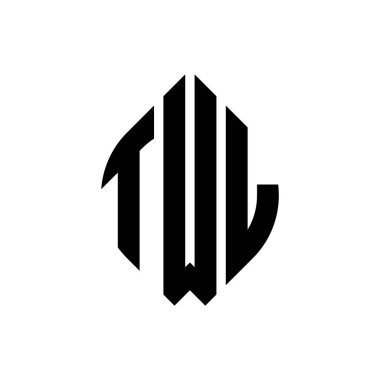 Çember ve elips şekilli TWL daire harf logosu tasarımı. Tipografik tarzda TWL elips harfleri. Üç baş harf daire şeklinde bir logo oluşturuyor. TWL Çember Amblemi Soyut Monogram Harf İşaretleyici Vektörü.