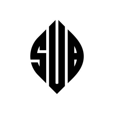Daire ve elips şekilli alt-B daire harf logosu tasarımı. Typographic tarzında SuB elips harfleri. Üç baş harf daire şeklinde bir logo oluşturuyor. Alt Çember Amblemi Soyut Monogram Harf İşaretleme Vektörü.