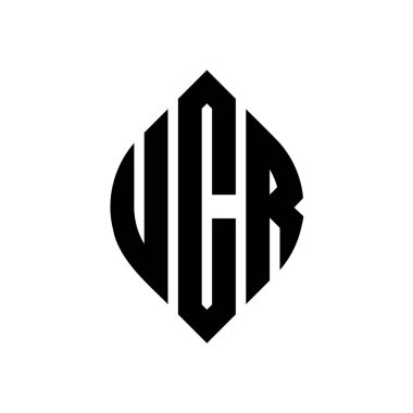 Çember ve elips şekilli UCR daire harf logosu tasarımı. Typographic tarzında UCR elips harfleri. Üç baş harf daire şeklinde bir logo oluşturuyor. UCR Çember Amblemi Soyut Monogram Harf İşaretleme Vektörü.