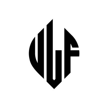 Çember ve elips şekilli ULF daire harf logosu tasarımı. Typographic tarzında ULF elips harfleri. Üç baş harf daire şeklinde bir logo oluşturuyor. ULF Çember Amblemi Soyut Monogram Harf İşaretleyici Vektörü.