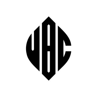 Çember ve elips şekilli VBC daire harf logosu tasarımı. Tipografik biçimli VBC elips harfleri. Üç baş harf daire şeklinde bir logo oluşturuyor. VBC Çember Amblemi Soyut Monogram Harf İşaretleyici Vektörü.