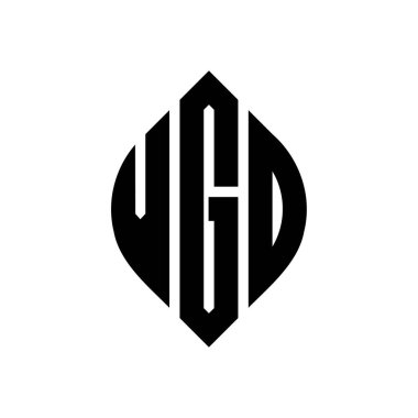 Çember ve elips şekilli VGD daire harf logosu tasarımı. Tipografik biçimli VGD elips harfleri. Üç baş harf daire şeklinde bir logo oluşturuyor. VGD Çember Amblemi Soyut Monogram Harf İşaretleyici Vektörü.