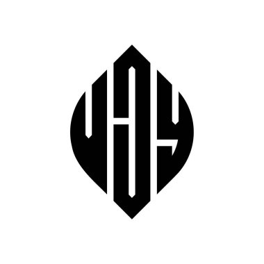 Çember ve elips şekilli VJY daire harf logosu tasarımı. Tipografik biçimli VJY elips harfleri. Üç baş harf daire şeklinde bir logo oluşturuyor. VJY Çember Amblemi Soyut Monogram Harf İşaretleyici Vektörü.