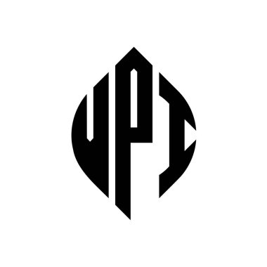 Çember ve elips şekilli VPI daire harf logosu tasarımı. Tipografik tarzda VPI elips harfleri. Üç baş harf daire şeklinde bir logo oluşturuyor. VPI Çember Amblemi Soyut Monogram Harf İşaretleyici Vektörü.