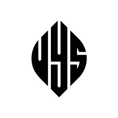 Çember ve elips şekilli VYS daire harfli logo tasarımı. Tipografik biçimli VYS elips harfleri. Üç baş harf daire şeklinde bir logo oluşturuyor. VYS Çember Amblemi Soyut Monogram Harf İşaretleme Vektörü.