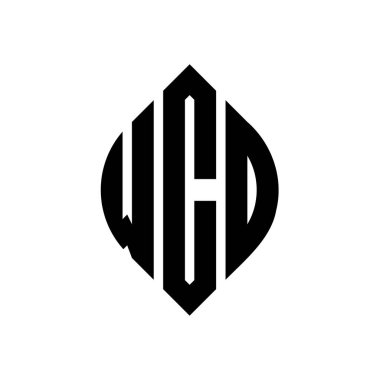 Çember ve elips şekilli WCO daire harf logosu tasarımı. WCO elips harfleri tipografik tarzda. Üç baş harf daire şeklinde bir logo oluşturuyor. WCO Çember Amblemi Soyut Monogram Harf İşaretleyici Vektörü.