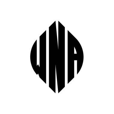Çember ve elips şekilli WNA daire harf logosu tasarımı. Tipografik tarzda WNA elips harfleri. Üç baş harf daire şeklinde bir logo oluşturuyor. WNA Çemberi Amblemi Soyut Monogram Harf İşaretleme Vektörü.