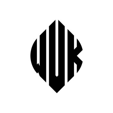 Çember ve elips şekilli WVK daire harf logosu tasarımı. Tipografik tarzda WVK elips harfleri. Üç baş harf daire şeklinde bir logo oluşturuyor. WVK Çember Amblemi Soyut Monogram Harf İşaretleyici Vektörü.