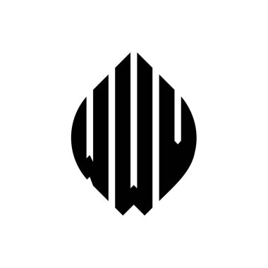 Çember ve elips şekilli WWV daire harf logosu tasarımı. WWV elips harfleri tipografik tarzda. Üç baş harf daire şeklinde bir logo oluşturuyor. WWV Çember Amblemi Soyut Monogram Harf İşaretleyici Vektörü.