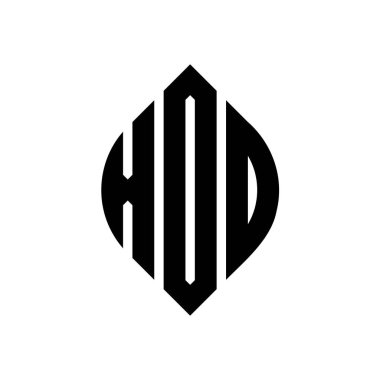 Çember ve elips şekilli XDO daire harf logosu tasarımı. Tipografik biçimli XDO elips harfleri. Üç baş harf daire şeklinde bir logo oluşturuyor. XDO Çemberi Amblemi Soyut Monogram Harf İşaretleme Vektörü.