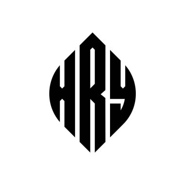 Çember ve elips şekilli XRY daire harf logosu tasarımı. Tipografik tarzda XRY elips harfleri. Üç baş harf daire şeklinde bir logo oluşturuyor. XRY Çember Amblemi Soyut Monogram Harf İşaretleme Vektörü.