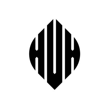 Çember ve elips şekilli XVX daire harf logosu tasarımı. Tipografik biçimli XVX elips harfleri. Üç baş harf daire şeklinde bir logo oluşturuyor. XVX Çember Amblemi Soyut Monogram Harf İşaretleyici Vektörü.