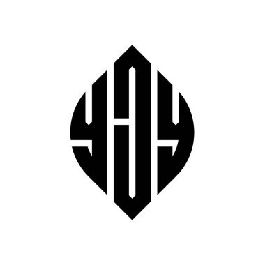 Çember ve elips şekilli YJY daire harf logosu tasarımı. YJY elips harfleri tipografik tarzda. Üç baş harf daire şeklinde bir logo oluşturuyor. YJY Çember Amblemi Soyut Monogram Harf İşaretleyici Vektörü.