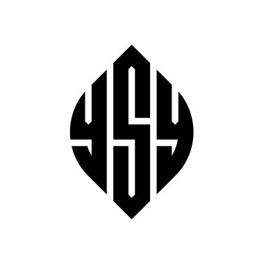 Çember ve elips şekilli YSY daire harf logosu tasarımı. YSY elips harfleri tipografik tarzda. Üç baş harf daire şeklinde bir logo oluşturuyor. YSY Çember Amblemi Soyut Monogram Harf İşaretleme Vektörü.