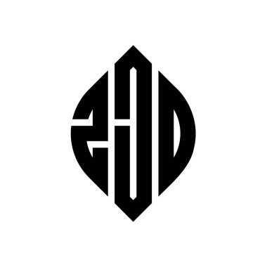 Çember ve elips şekilli ZJD daire harf logosu tasarımı. Typographic tarzında ZJD elips harfleri. Üç baş harf daire şeklinde bir logo oluşturuyor. ZJD Çember Amblemi Soyut Monogram Harf İşaretleyici Vektörü.