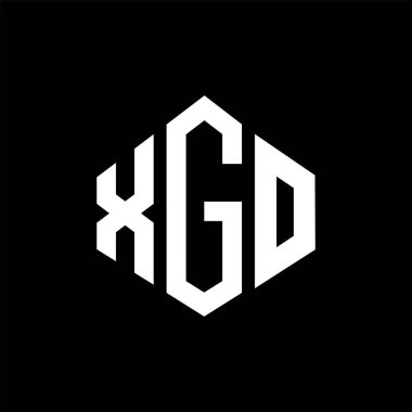 XGO letter logo design with polygon shape. XGO polygon and cube shape logo design. XGO hexagon vector logo template white and black colors. XGO monogram, business and real estate logo.