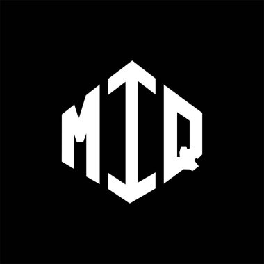 MIQ letter logo design with polygon shape. MIQ polygon and cube shape logo design. MIQ hexagon vector logo template white and black colors. MIQ monogram, business and real estate logo.