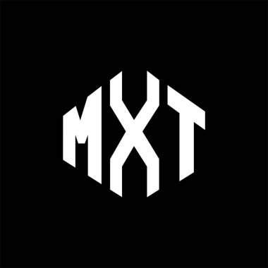 MXT letter logo design with polygon shape. MXT polygon and cube shape logo design. MXT hexagon vector logo template white and black colors. MXT monogram, business and real estate logo.