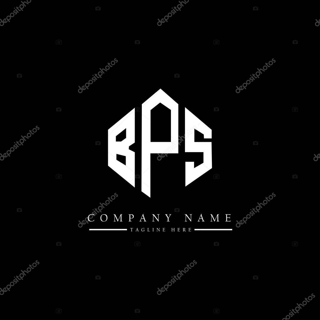 BPS letter logo design with polygon shape. BPS polygon and cube shape logo design. BPS hexagon vector logo template white and black colors. BPS monogram, business and real estate logo.
