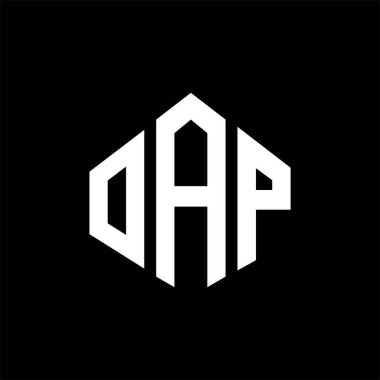 OAP letter logo design with polygon shape. OAP polygon and cube shape logo design. OAP hexagon vector logo template white and black colors. OAP monogram, business and real estate logo.