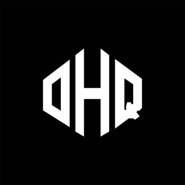 OHQ letter logo design with polygon shape. OHQ polygon and cube shape logo design. OHQ hexagon vector logo template white and black colors. OHQ monogram, business and real estate logo.