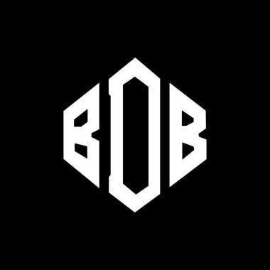 BDB letter logo design with polygon shape. BDB polygon and cube shape logo design. BDB hexagon vector logo template white and black colors. BDB monogram, business and real estate logo.