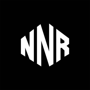 NNR letter logo design with polygon shape. NNR polygon and cube shape logo design. NNR hexagon vector logo template white and black colors. NNR monogram, business and real estate logo.