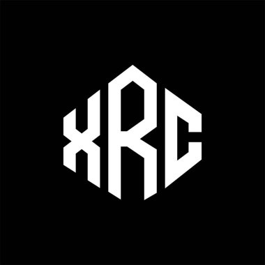 XRC letter logo design with polygon shape. XRC polygon and cube shape logo design. XRC hexagon vector logo template white and black colors. XRC monogram, business and real estate logo.