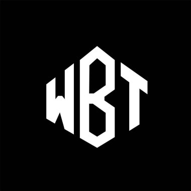 WBT letter logo design with polygon shape. WBT polygon and cube shape logo design. WBT hexagon vector logo template white and black colors. WBT monogram, business and real estate logo.