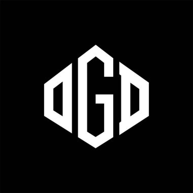 OGD letter logo design with polygon shape. OGD polygon and cube shape logo design. OGD hexagon vector logo template white and black colors. OGD monogram, business and real estate logo.