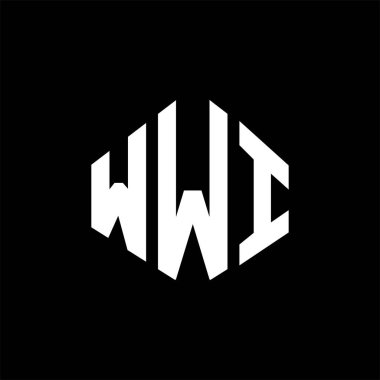 WWI letter logo design with polygon shape. WWI polygon and cube shape logo design. WWI hexagon vector logo template white and black colors. WWI monogram, business and real estate logo.