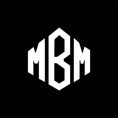 MBM letter logo design with polygon shape. MBM polygon and cube shape logo design. MBM hexagon vector logo template white and black colors. MBM monogram, business and real estate logo.