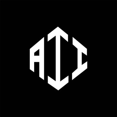 AII letter logo design with polygon shape. AII polygon and cube shape logo design. AII hexagon vector logo template white and black colors. AII monogram, business and real estate logo.