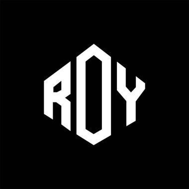 ROY letter logo design with polygon shape. ROY polygon and cube shape logo design. ROY hexagon vector logo template white and black colors. ROY monogram, business and real estate logo.