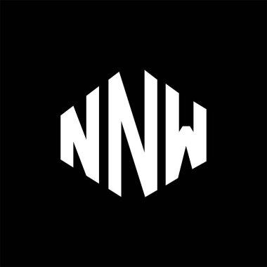 NNW letter logo design with polygon shape. NNW polygon and cube shape logo design. NNW hexagon vector logo template white and black colors. NNW monogram, business and real estate logo.